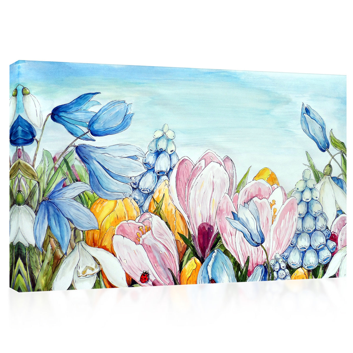 Impression sur toile - Fleurs à l'aquarelle #E0838