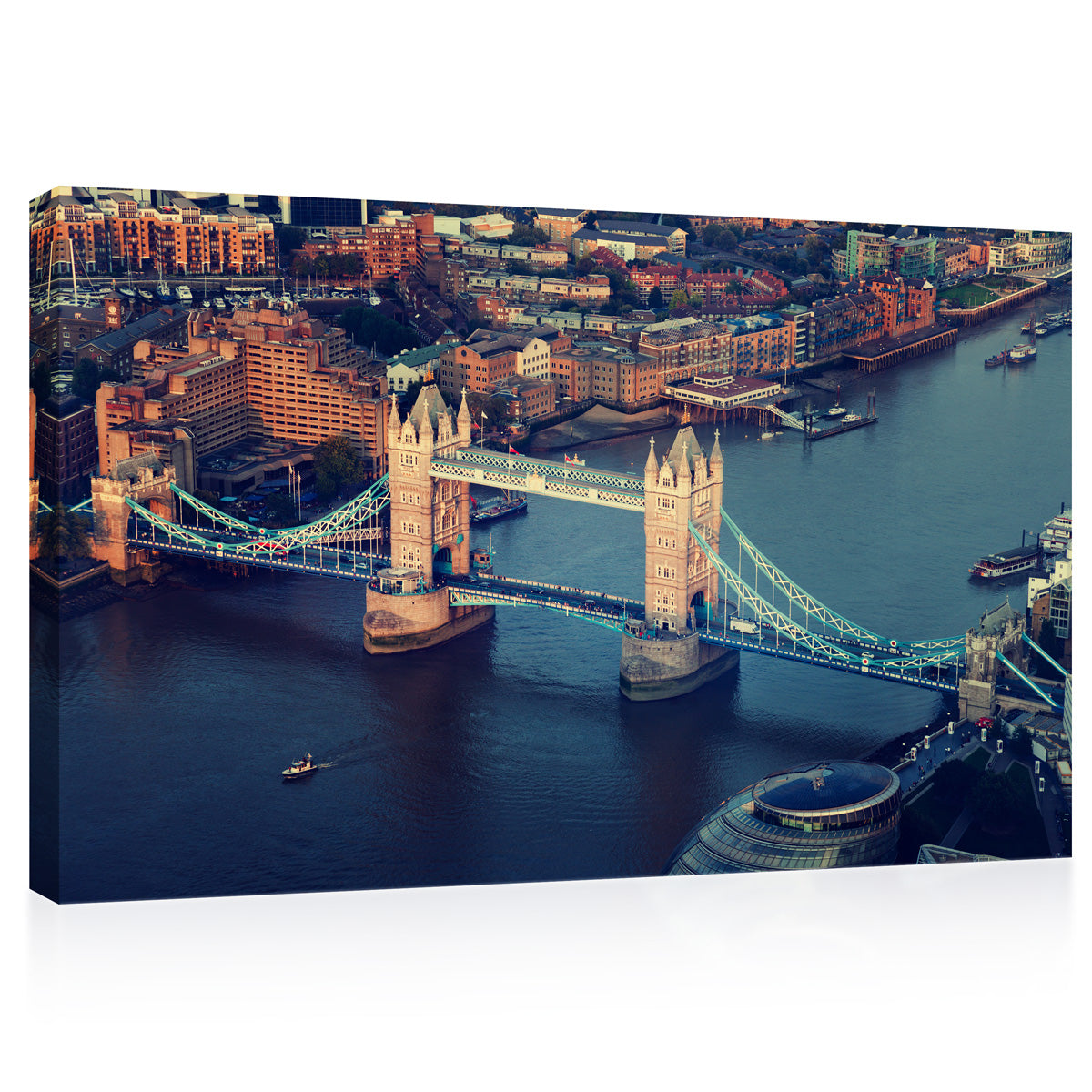 Canvas Print - London Aerial View with Tower Bridge #E0269