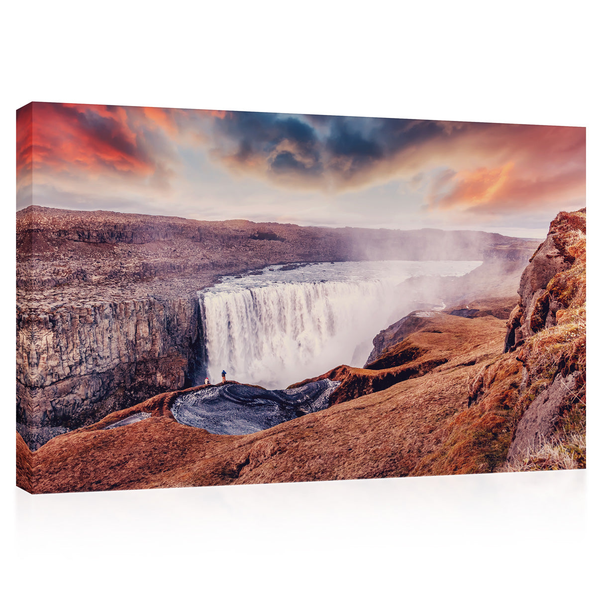 Canvas Print -  Dettifoss Waterfall At Sunrise, Iceland #E0501