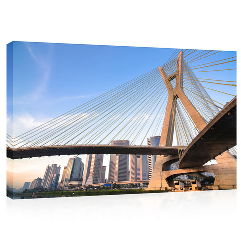 Canvas Print - Estaiada Bridge في Sao Paulo ، البرازيل #E0376