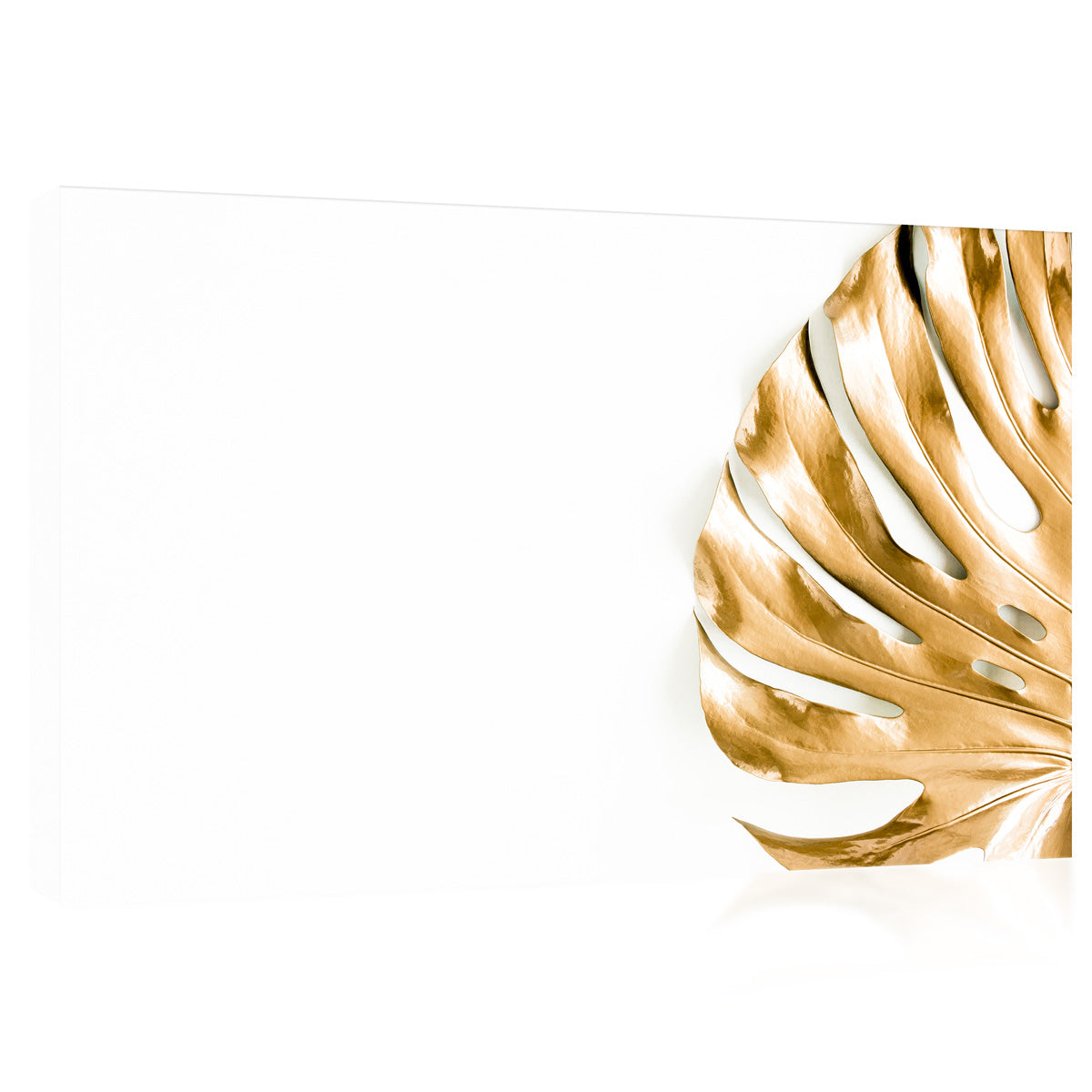 Impression sur toile - Feuille d'or de Monstera #E0727