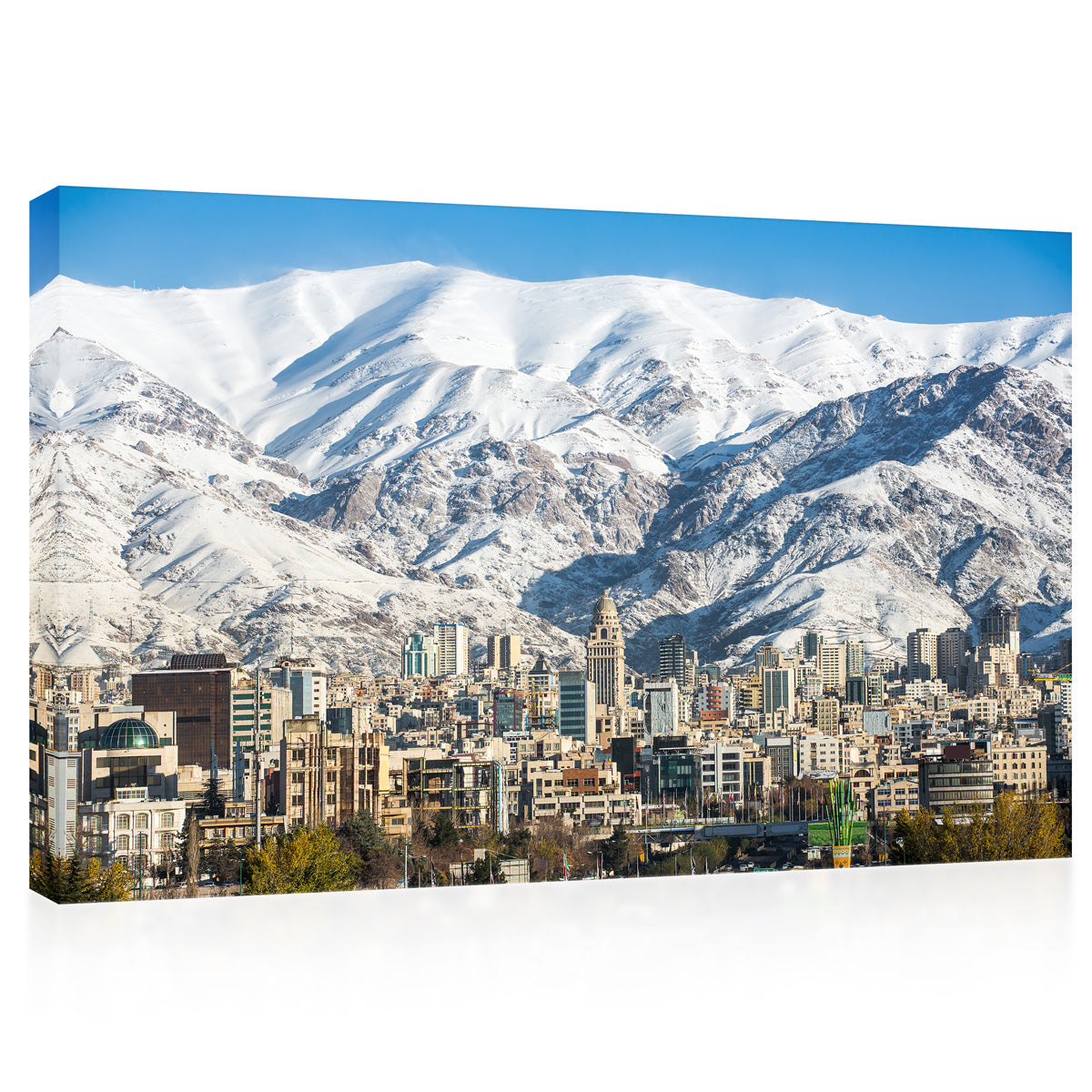 Impression sur toile - Skyline d'hiver de Téhéran #E0277