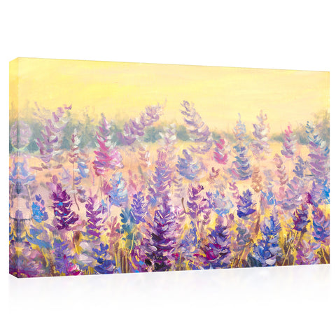 Canvas Print -  Lavender Bunches, Oil Painting #E0618