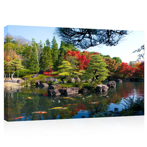 Canvas Print -  Koko-En Park In Autumn, Osaka, Japan #E1007