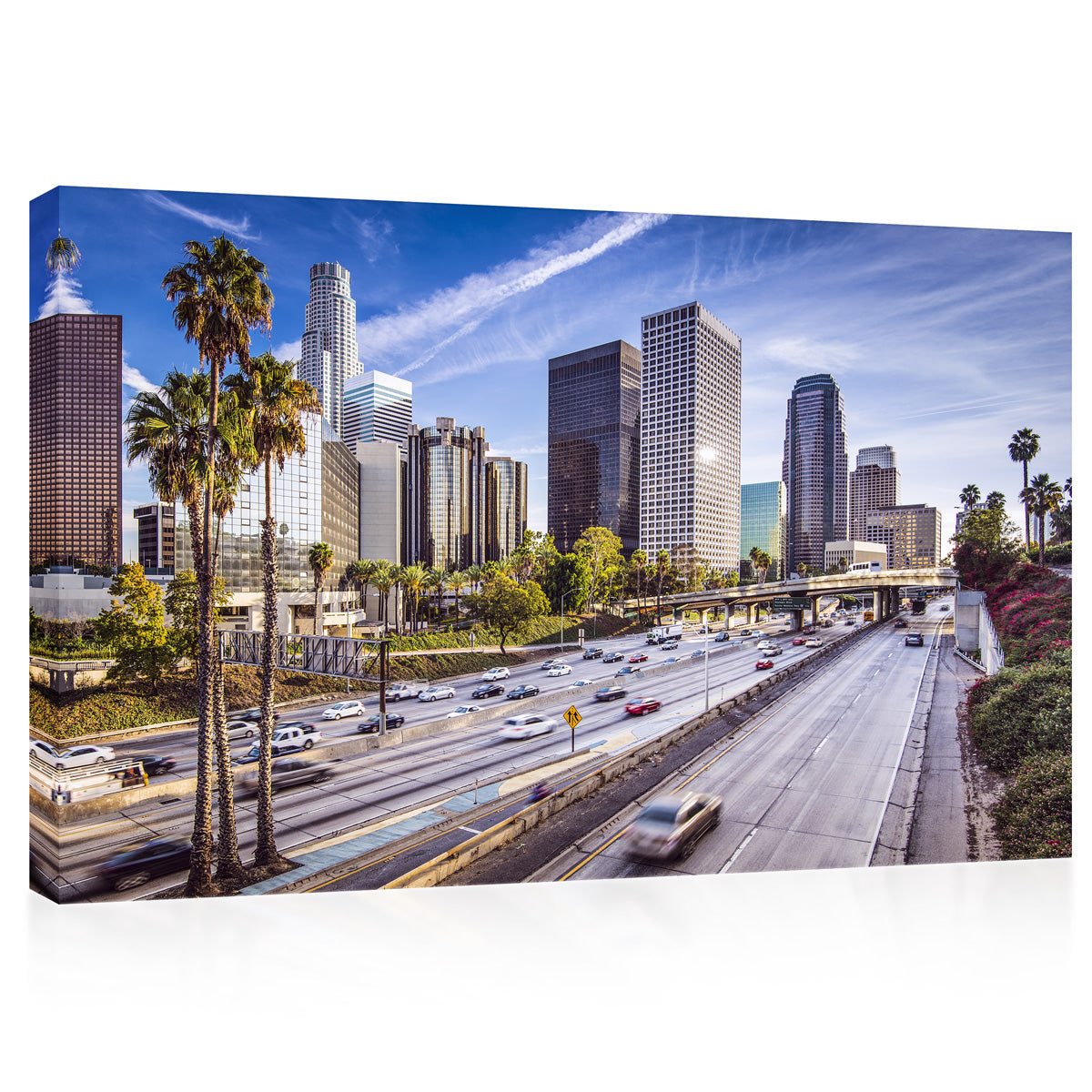 Impression sur toile - Paysage urbain du centre-ville de Los Angeles, Californie #E0344