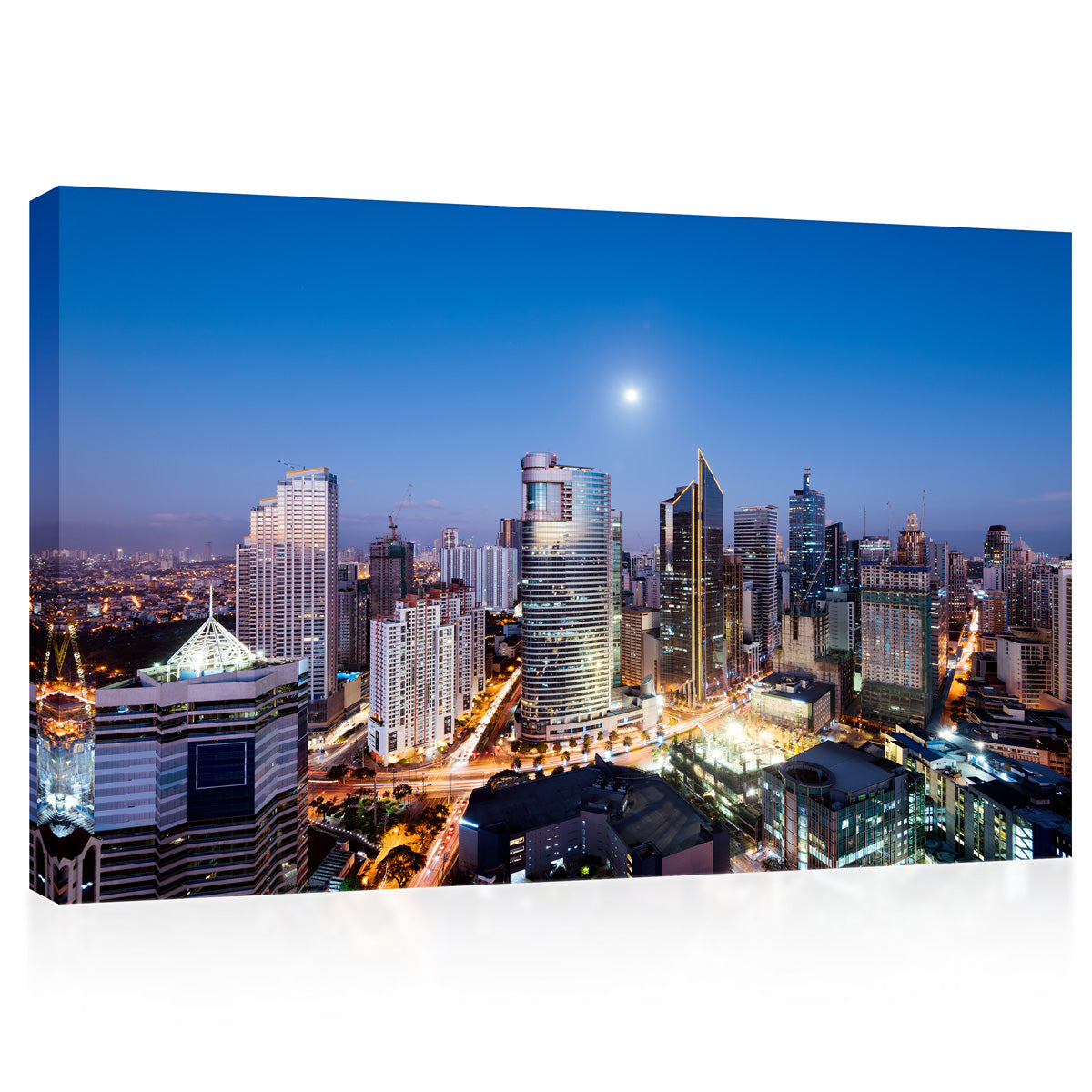 Canvas Print -  Makati Skyline At Night, Philippines #E0418