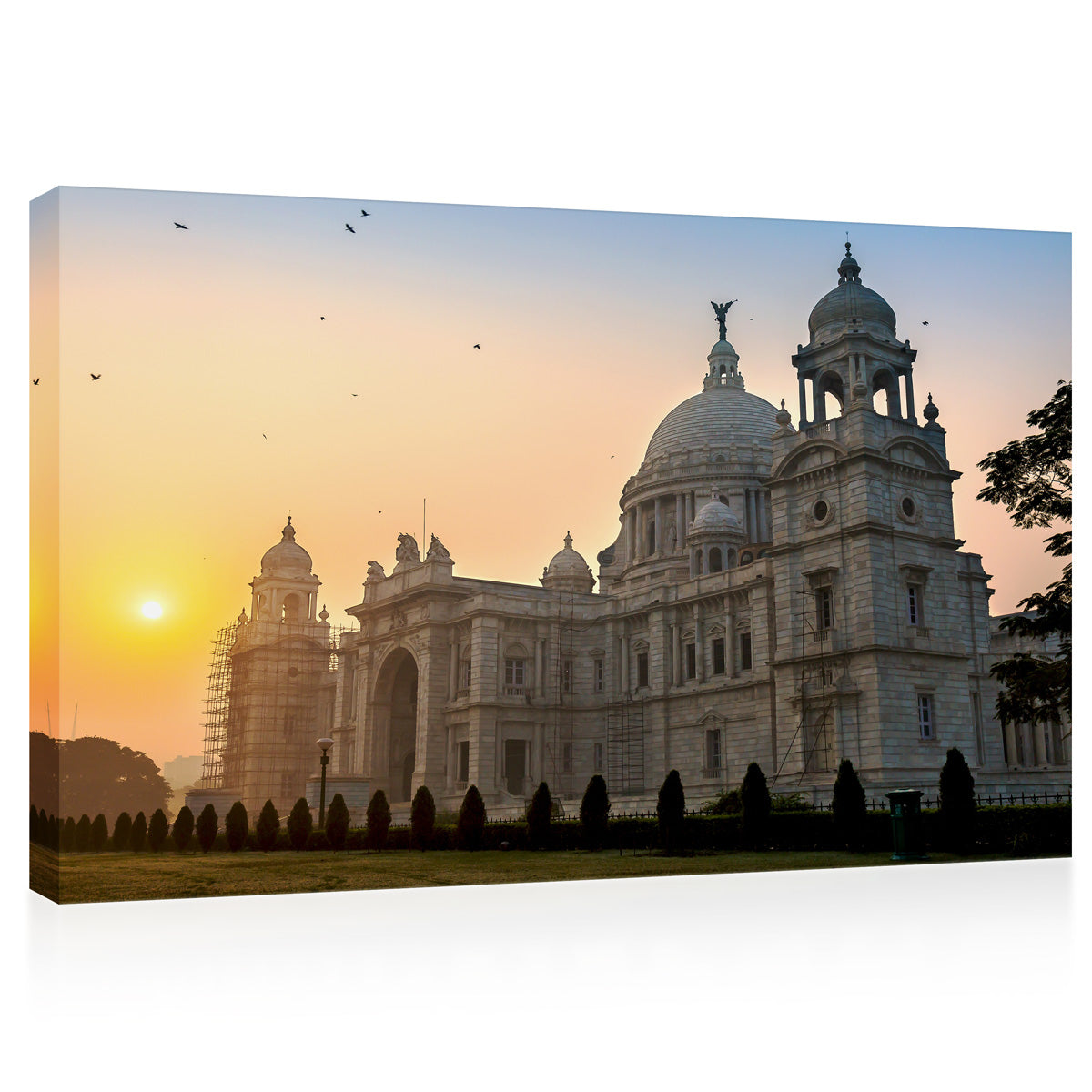 Impression sur toile - Kolkata Victoria Memorial Museum Cityscape #E0281