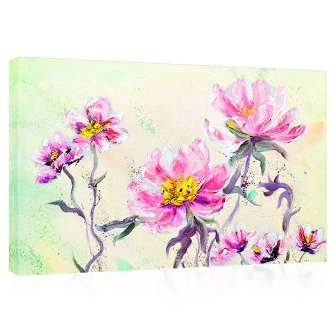 Canvas Print -  Pink Peonies, Oil Painting #E0831