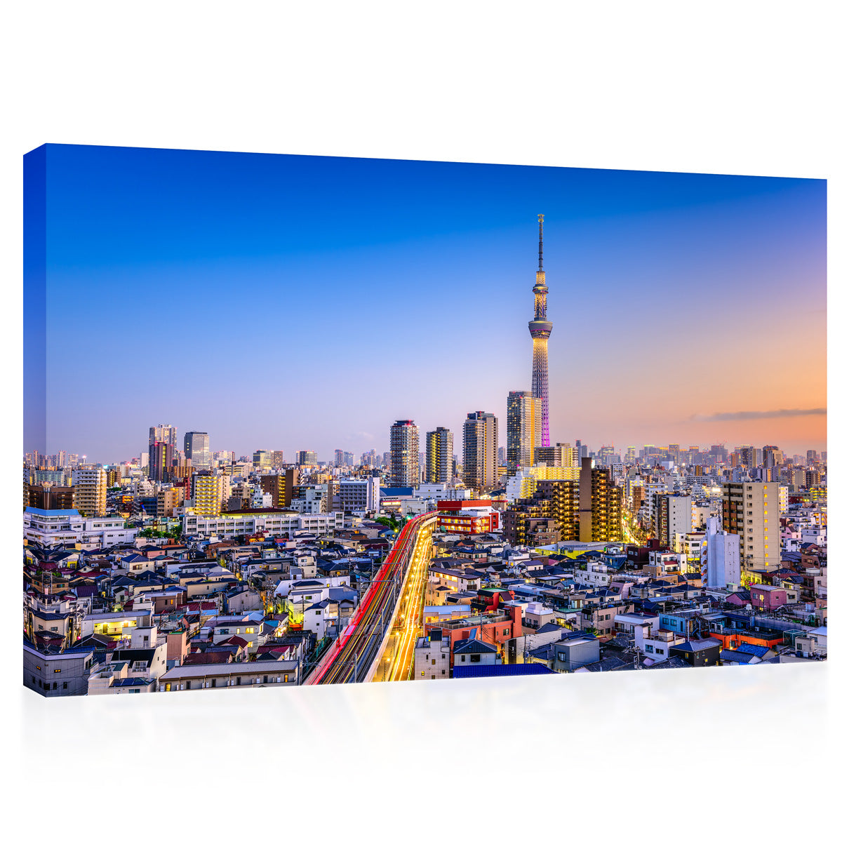 Impression sur toile - Sumida Skyline, Tokyo, Japon #E0493