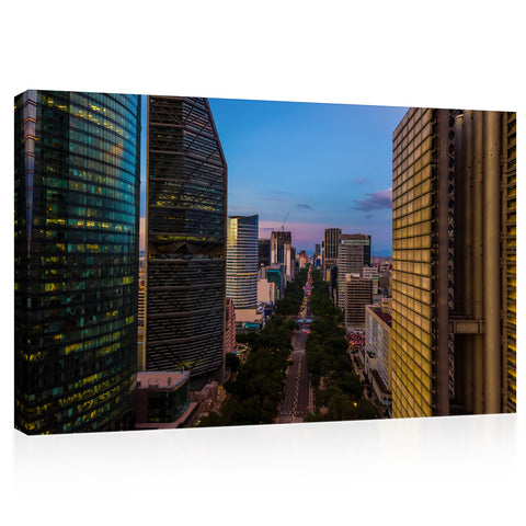 Canvas Print -  Mexico Skyline At Sunset #E0374