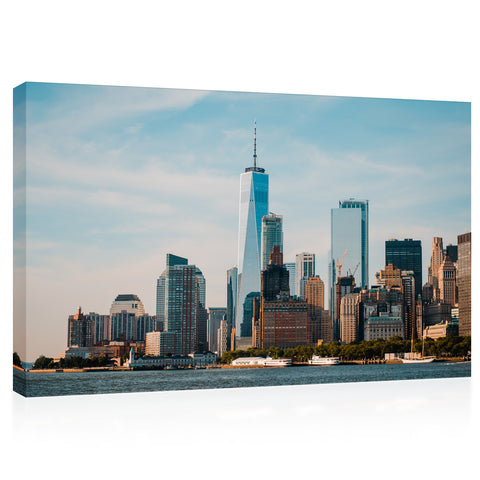 Impression sur toile - Panorama des gratte-ciel de Manhattan, New York #E0406