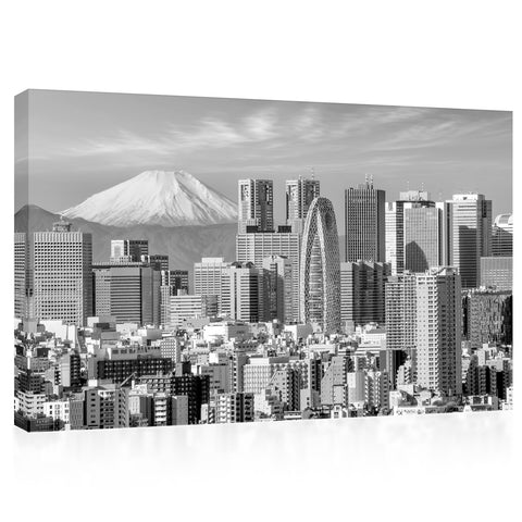 Canvas Print -  Mountain Fuji, Tokyo Cityscape, Japan #E0483