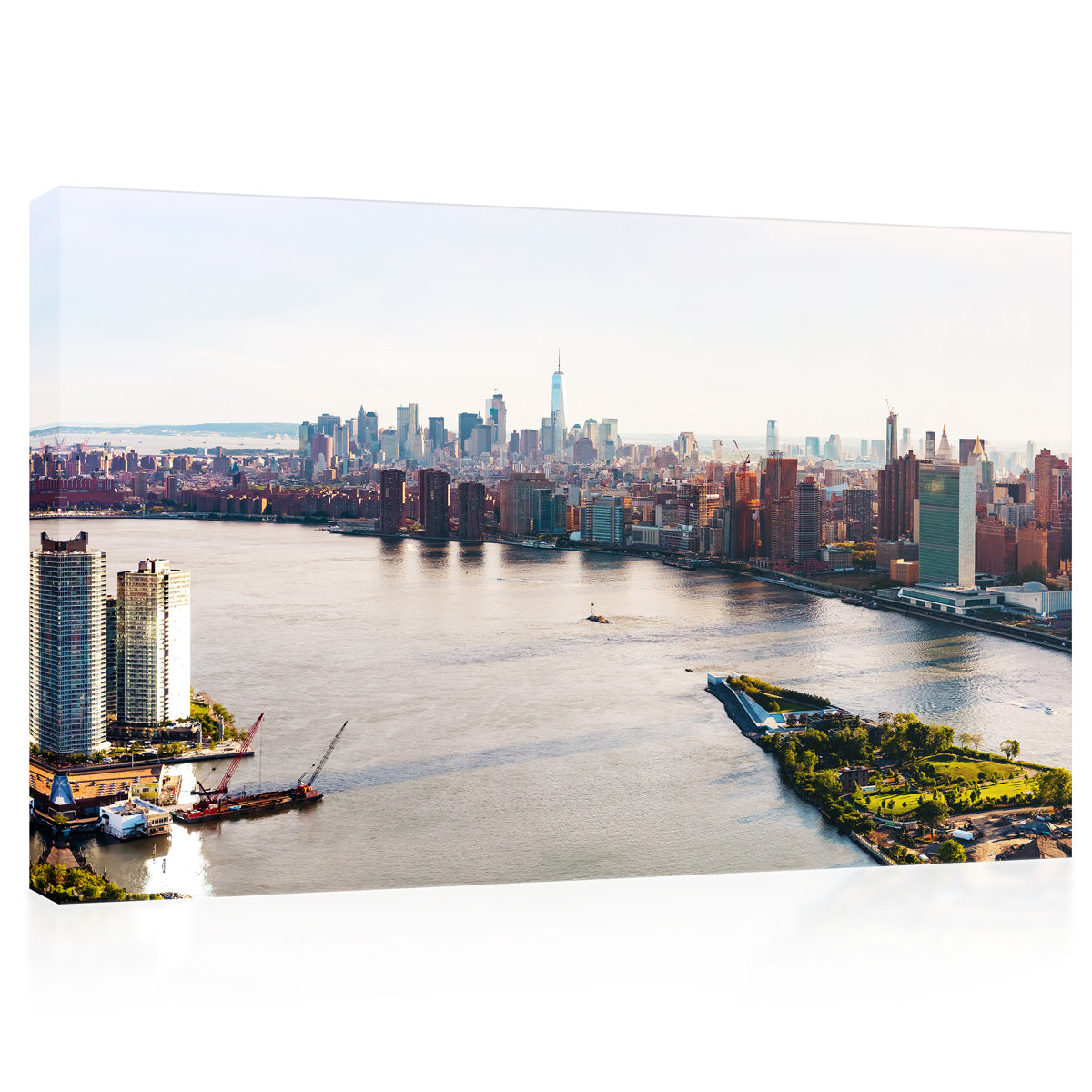 Impression sur toile - Vue aérienne du paysage urbain de Midtown, New York #E0392