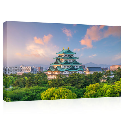 キャンバスプリント-Nagoya Castle and City Skyline＃E0205