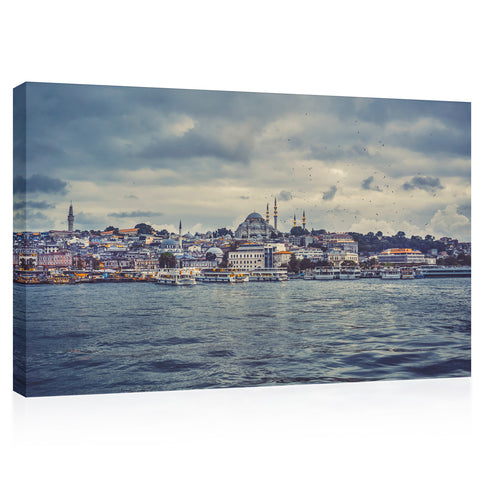 Impression sur toile - Paysage urbain de la partie historique d'Istanbul #E0290