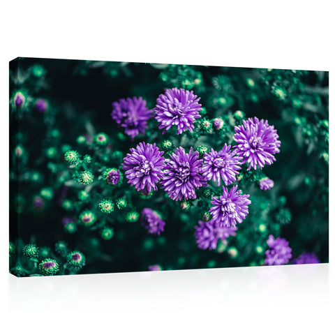 Canvas Print -  Purple Wild Meadow Flowers #E0823