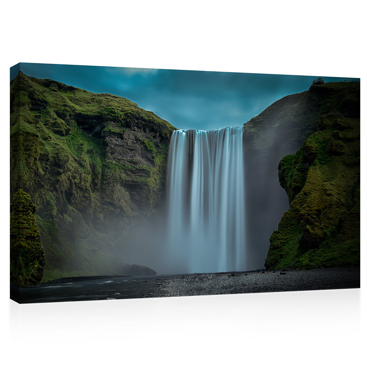 Canvas Print -  Skogafoss Waterfall At Dusk, Iceland  #E0515