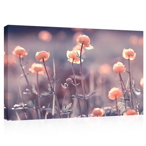 Canvas Print -  Beautiful Little Flowers At Spring #E0633