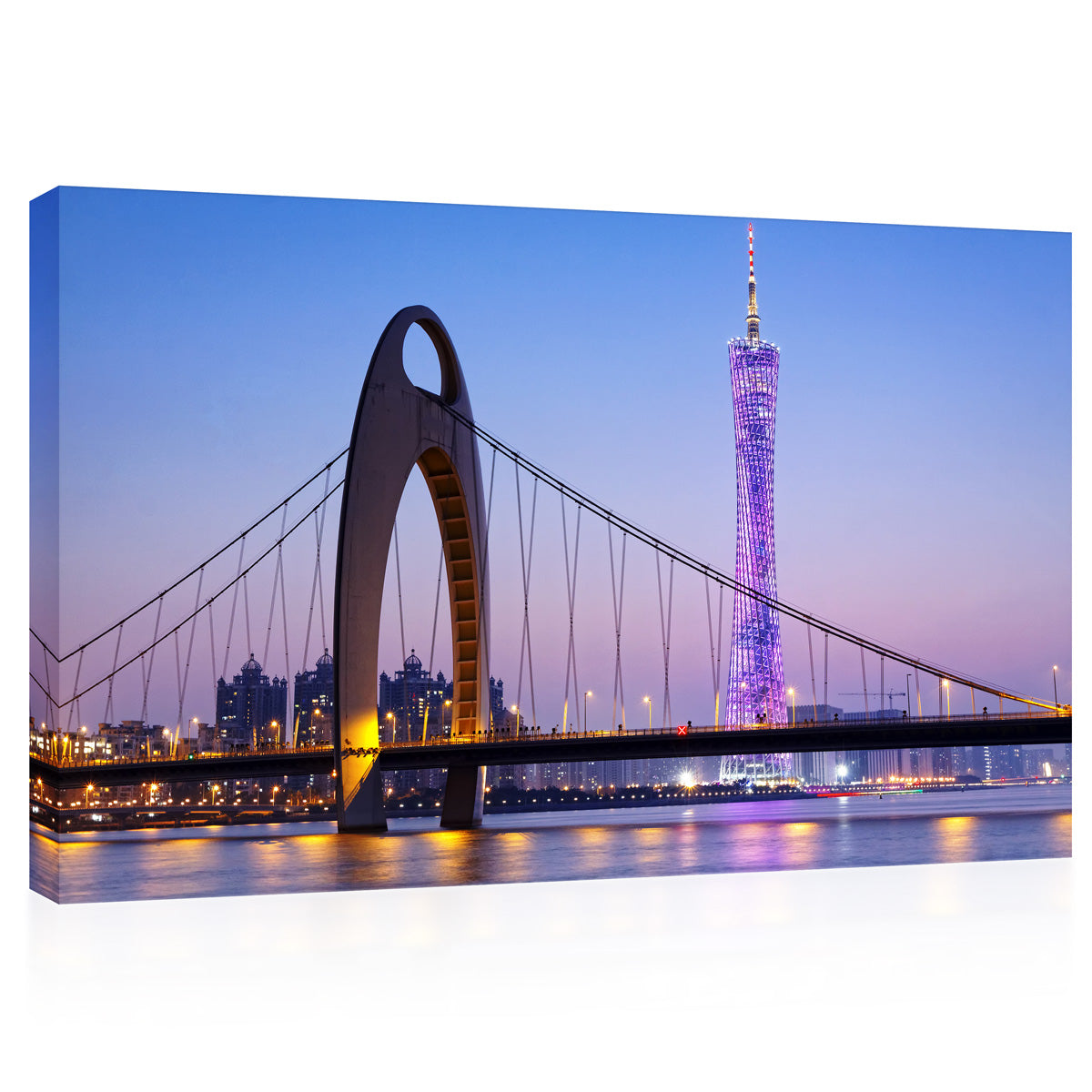 Impression sur toile - Liede Bridge à Guangzhou, Chine #E0439