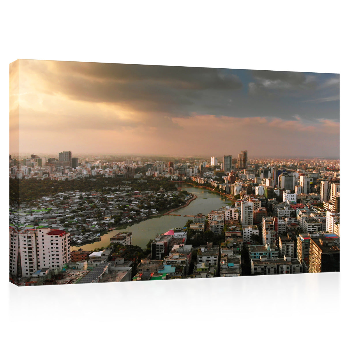 Canvas Print -  Beautiful Evening Over Dhaka, Bangladesh #E0335