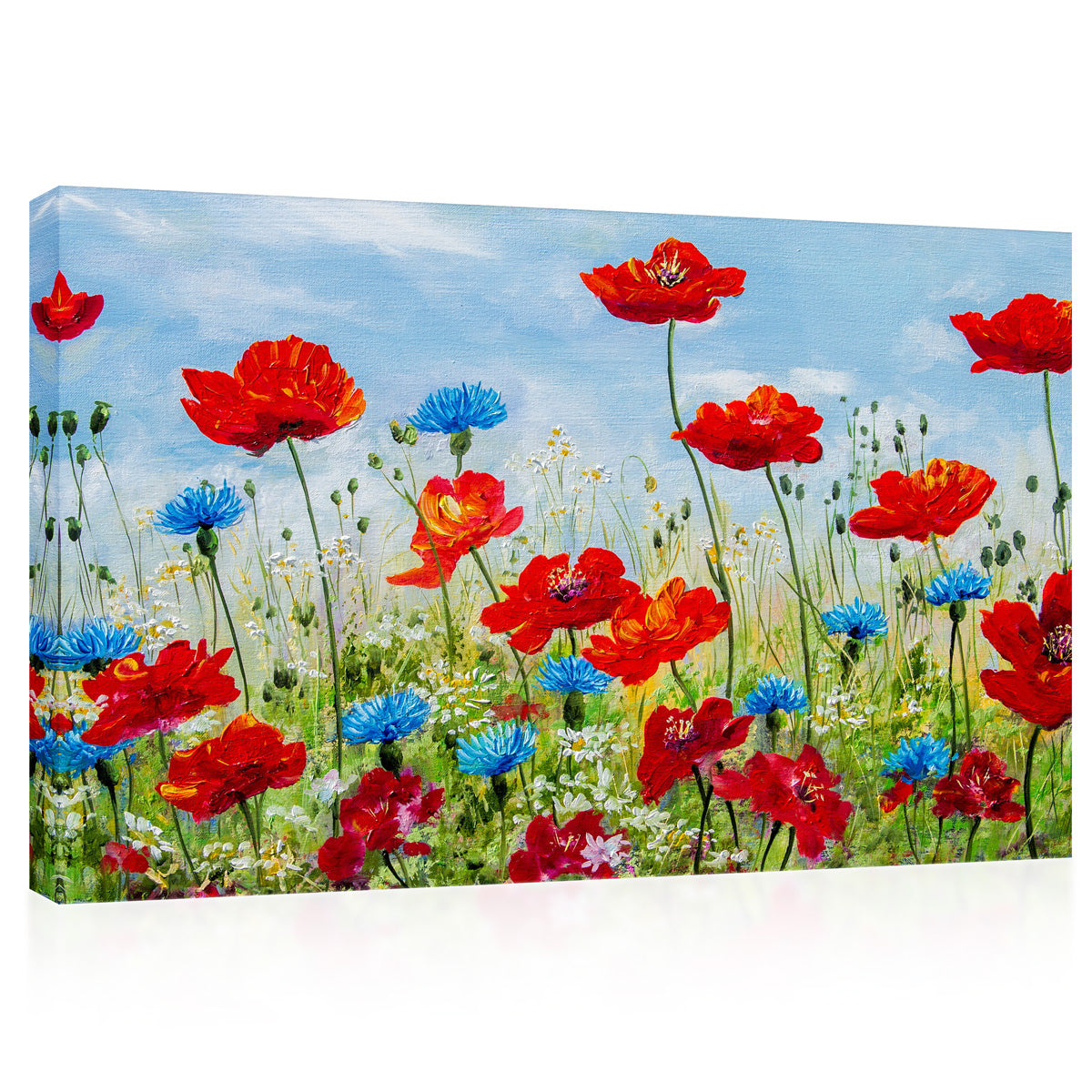 Canvas Print -  Red Poppies At Morning #E0880