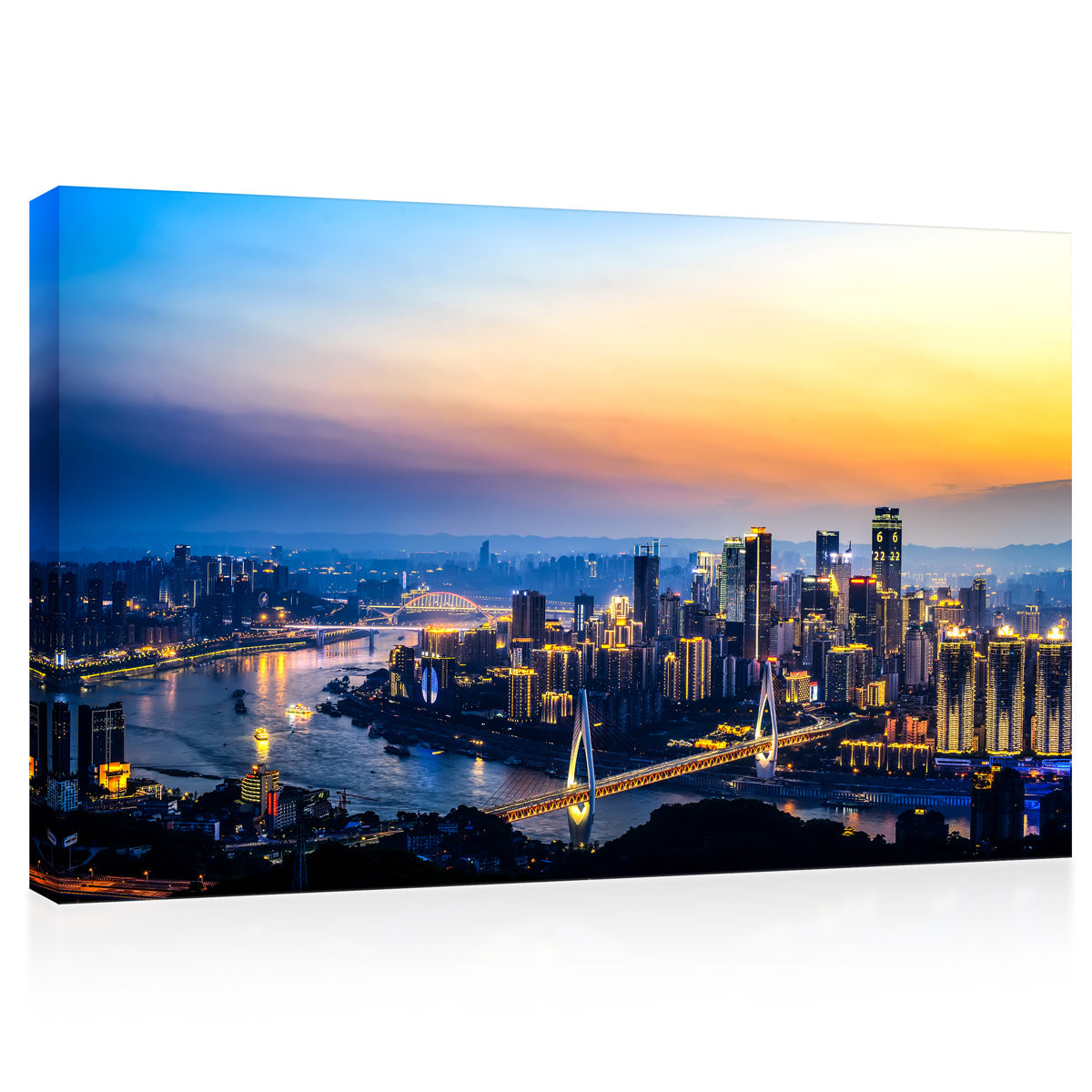 Impression sur toile - Skyline de Chongqing, Chine #E0311