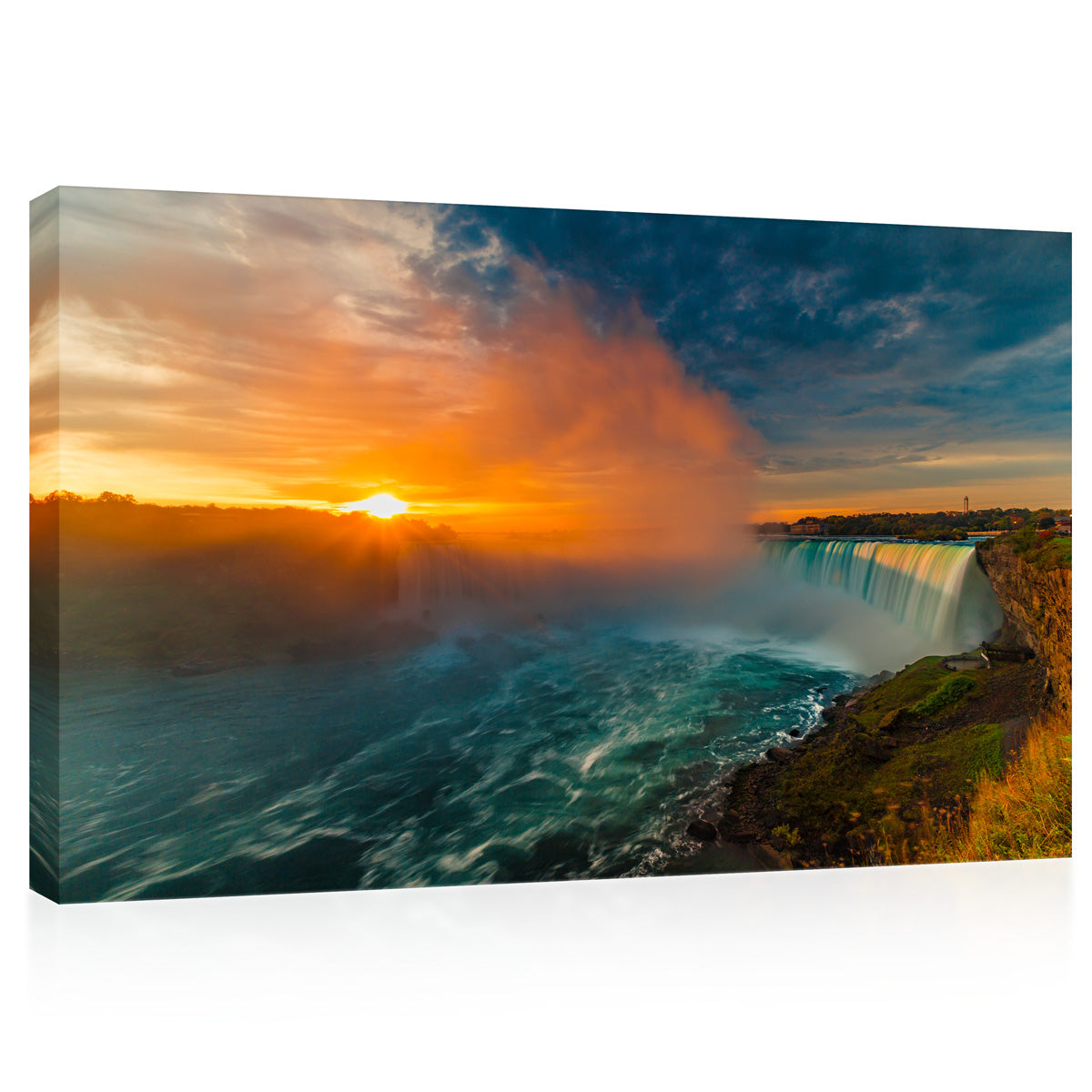 Impression sur toile - Cascade du Niagara au lever du soleil, Canada #E0577