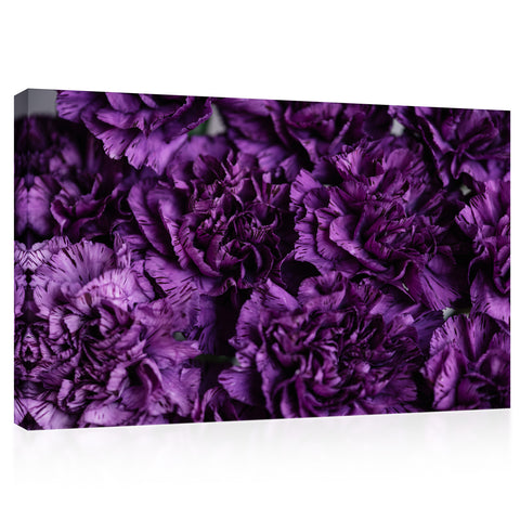 Canvas Print -  Purple Carnations Flowers #E0834