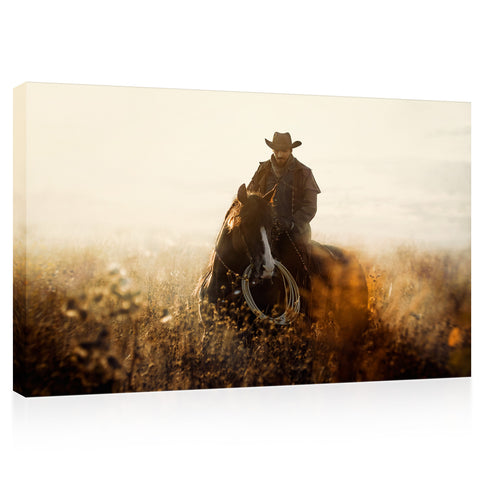 Canvas Print -  Western Cowboy Portrait #E0923