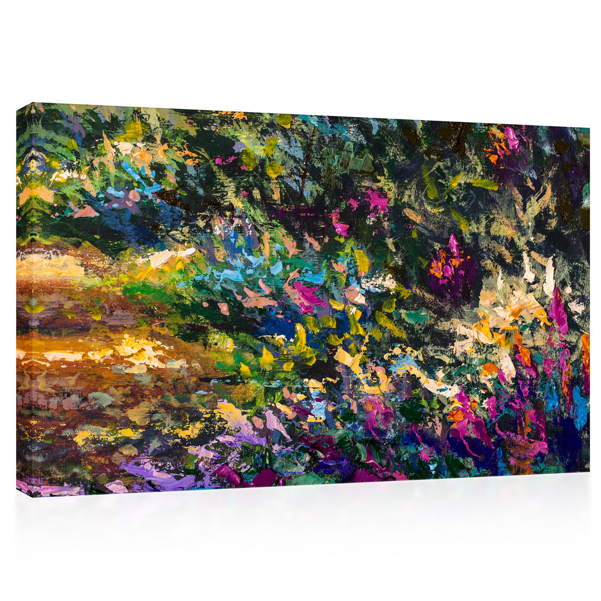 Canvas Print -  Abstract Flowers, Oil Painting #E0848