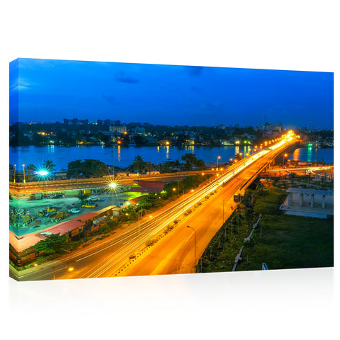 Canvas Print -  Falomo Bridge, Lagos, Nigeria #E0369