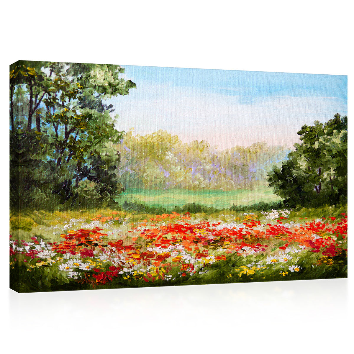 Canvas Print -  Poppy Field, Oil Painting #E0590