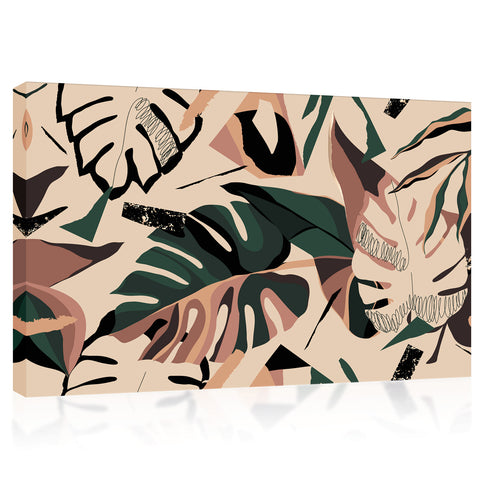 Canvas Print -  Abstract Tropical Leafs #E0866