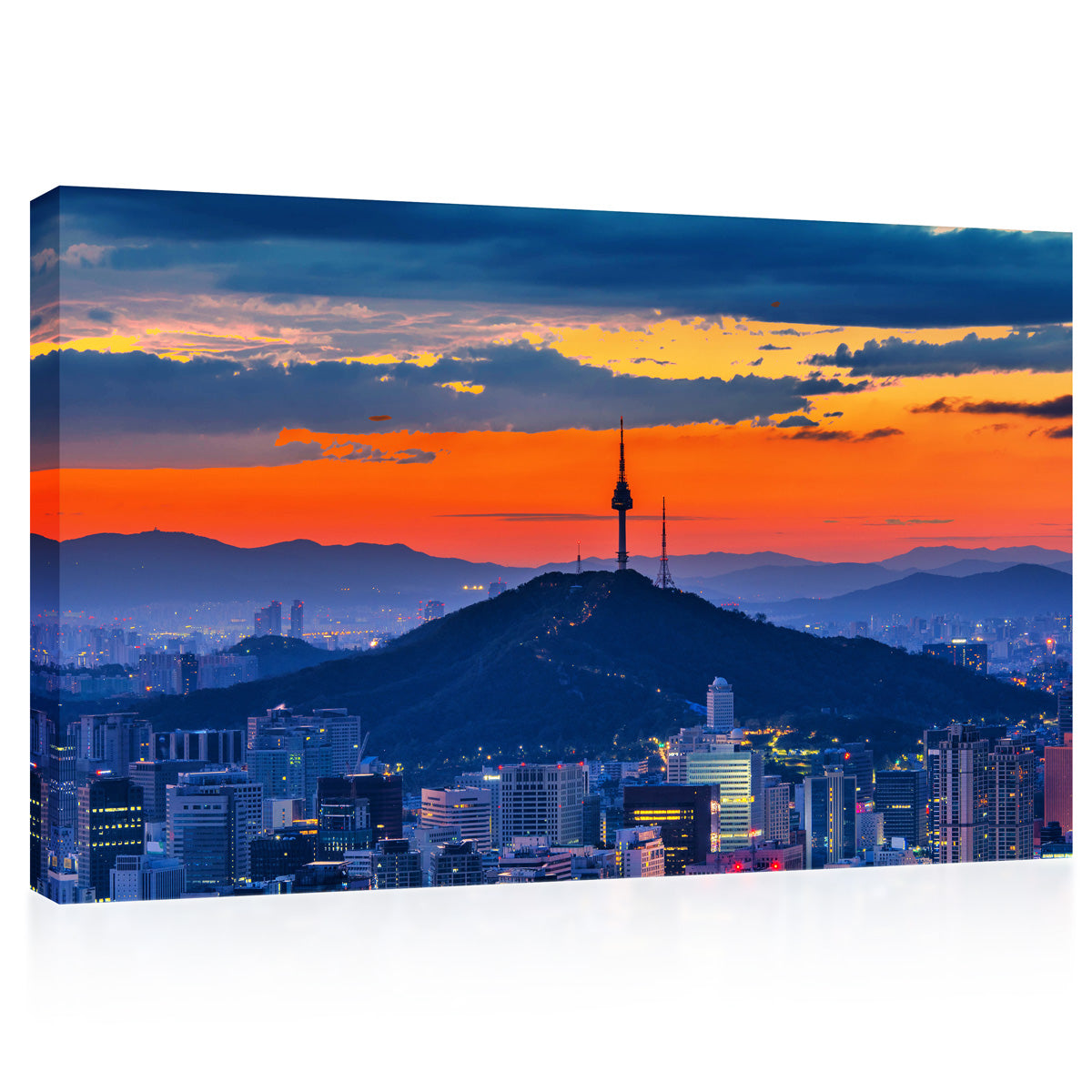 Canvas Print -  Namsan Skyline At Sunrise, Seoul, South Korea #E0448