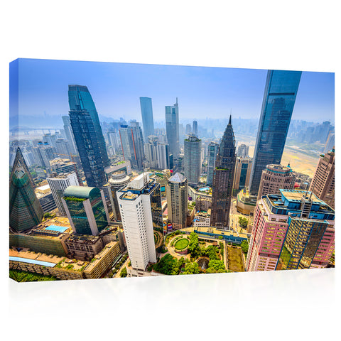 Impression sur toile - Chongqing, Chine Skyscraper Cityscape #E0314