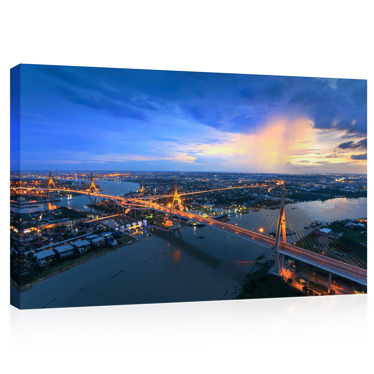 Canvas Print -  Bhumibol Bridge In Bangkok #E0307