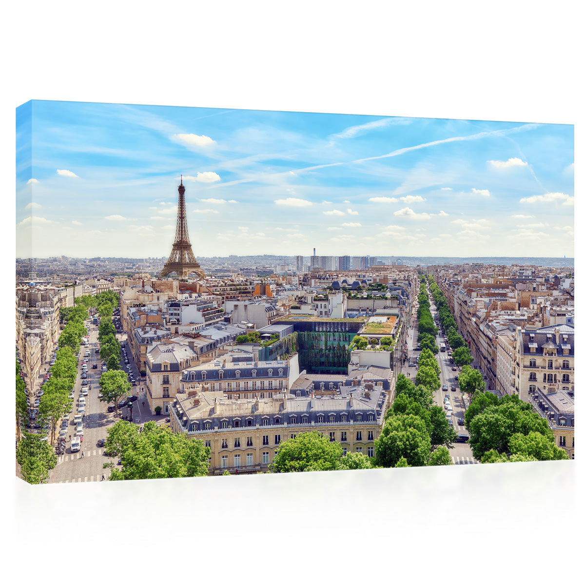 Canvas Print -  Panoramic Cityscape Of Paris #E0236
