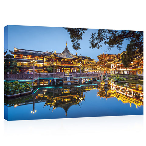 Impression sur toile - Jardins Yuyuan, Shanghai, Chine #E0471