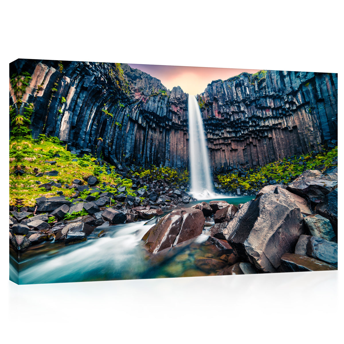 Canvas Print -  Svartifoss Waterfall, Skaftafell, Iceland #E0513