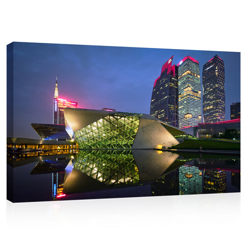 Canvas Print -  Opera House At Night, Guangzhou, China #E0434