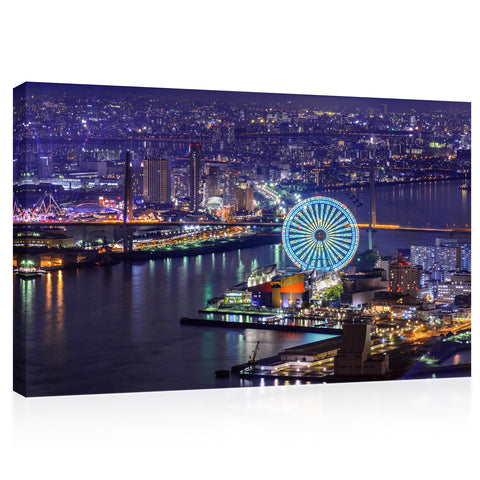 Canvas Print -  Night View Of Osaka From Cosmo Tower #E0359
