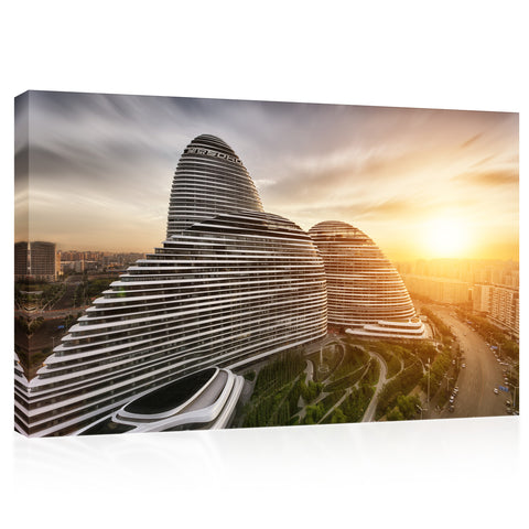 Canvas Print -  Wangjing Soho At Night, Beijing, China #E0423