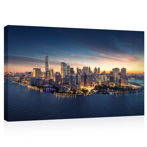 Canvas Print - Panorama of the Manhattan Skyline في Sunrise ، نيويورك #E0395