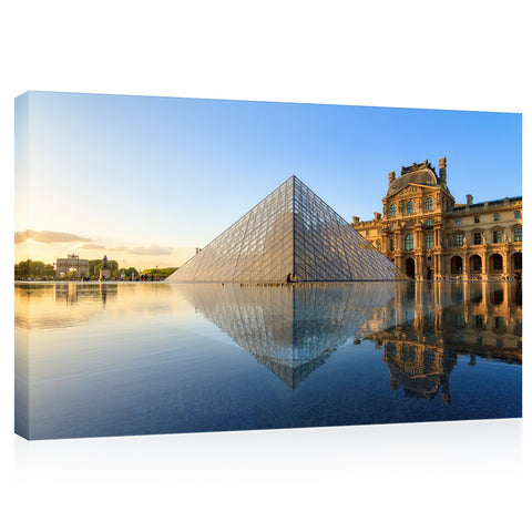 Canvas Print - Louvre Museum Pyramid View #E0229