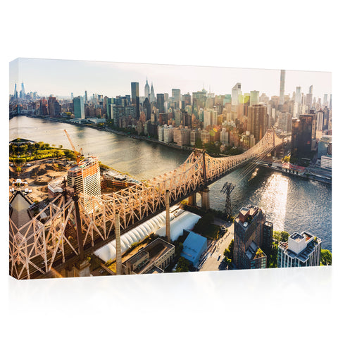 Canvas Print -  Aerial View Of The Ed Koch Queensboro Bridge, New York #E0397