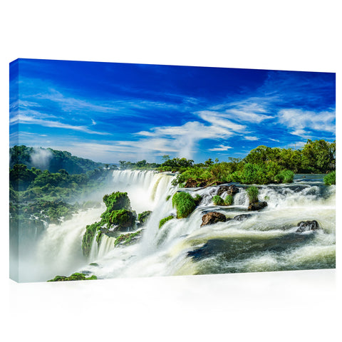 Impression sur toile - Panorama de la cascade d'Iguazu, Argentine #E0566