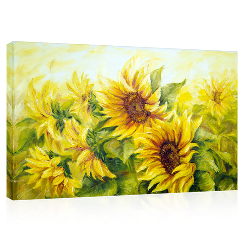 Canvas Print -  Sunflowers, Oil Painting #E0797