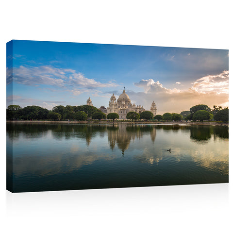 Canvas Print -  Kolkata Victoria Memorial Skyline #E0282