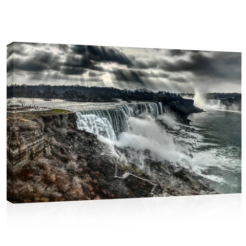 Impression sur toile - Cascade du Niagara en automne, Canada #E0579