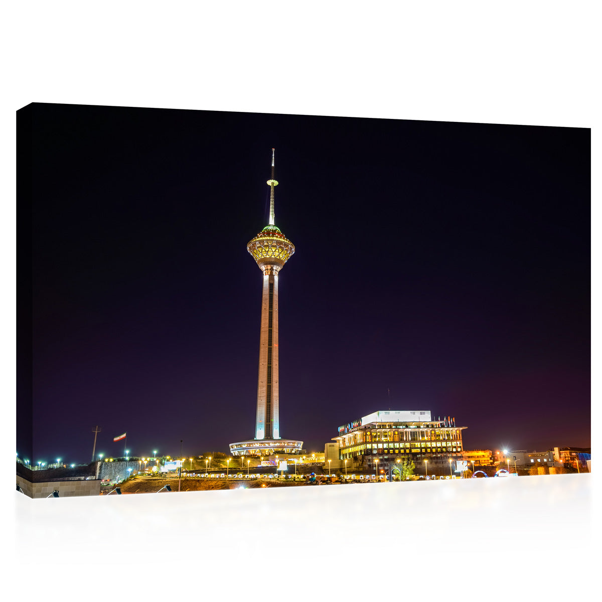 Canvas Print -  Night View Of Milad Tower In Tehran #E0279